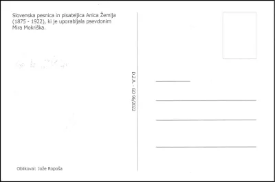ANICA ŽEMLJA ( 1875 - 1922 ) MIRA MOKRIŠKA